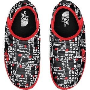 The North Face Black and Red Slip-Ons